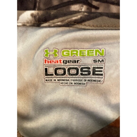 Under Armour T Shirt Sz Small MIZZOU Real Tree Camo Green Heat Gear Loose - Picture 5 of 8